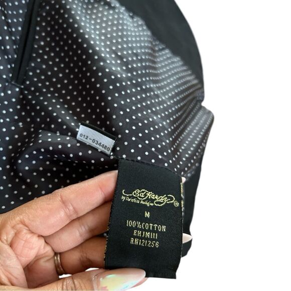 Don Ed Hardy Vintage Skull/ Sward/Tiger RARE Sport Coat in Black on Black Sz M - Picture 10 of 12